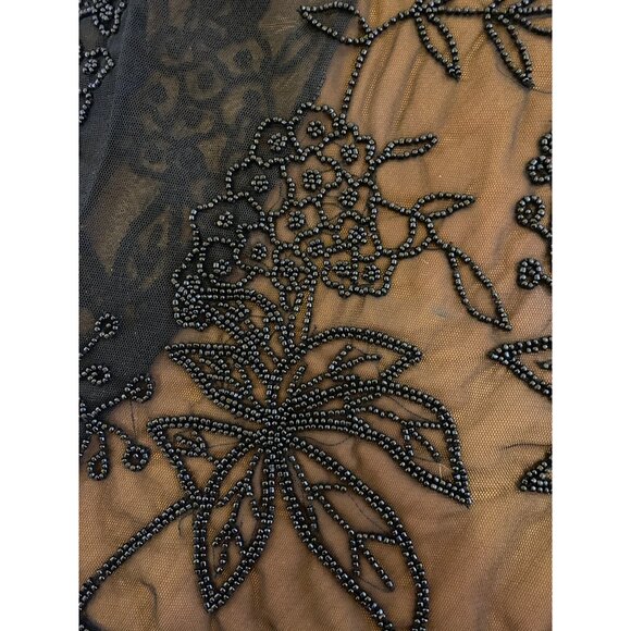 Pudding Shop M/L Bolero Petal Blouse Jacket Beaded Black Corneil Trading BLP0611 - Picture 5 of 14